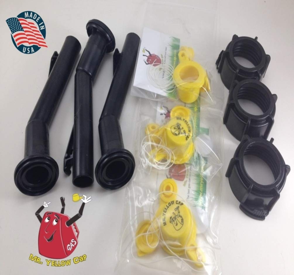 Mr. Yellow Cap 3-Pack Spout Kits for Old-Style Blitz Gas Cans