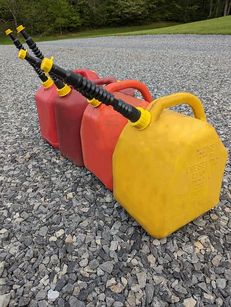 Mr. Yellow Cap Flexible Gas Can Spout Replacement Kit - UPGRADED Anti-Spill Gas Can Nozzle Replacement Fits 1 to 5 Gallo