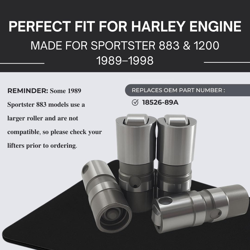 Street Sport Industries Lifters For Harley Davidson - 4pcs Sportster 1200 Lifters & 883 (1989-1998), .9025" Harley Evo L