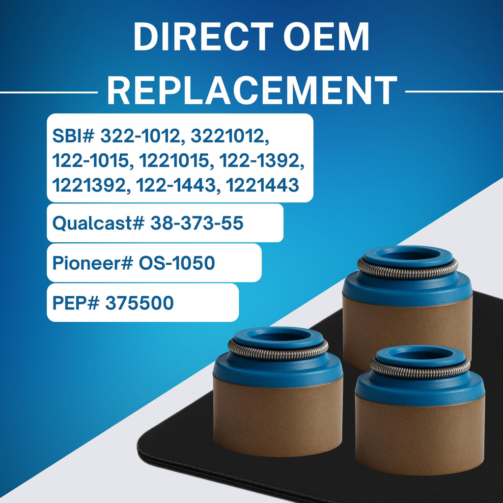 SSI 16pcs, Rubber Positive Valve Stem Seal - 3/8" Valve Stem and a .500"