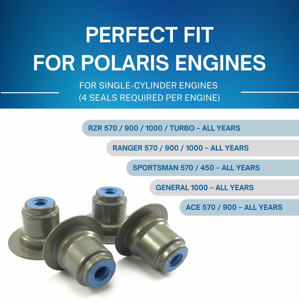 SSI Valve Stem Seal - 4pcs Top Hat Valve Stem Seal For Polaris Sportsman