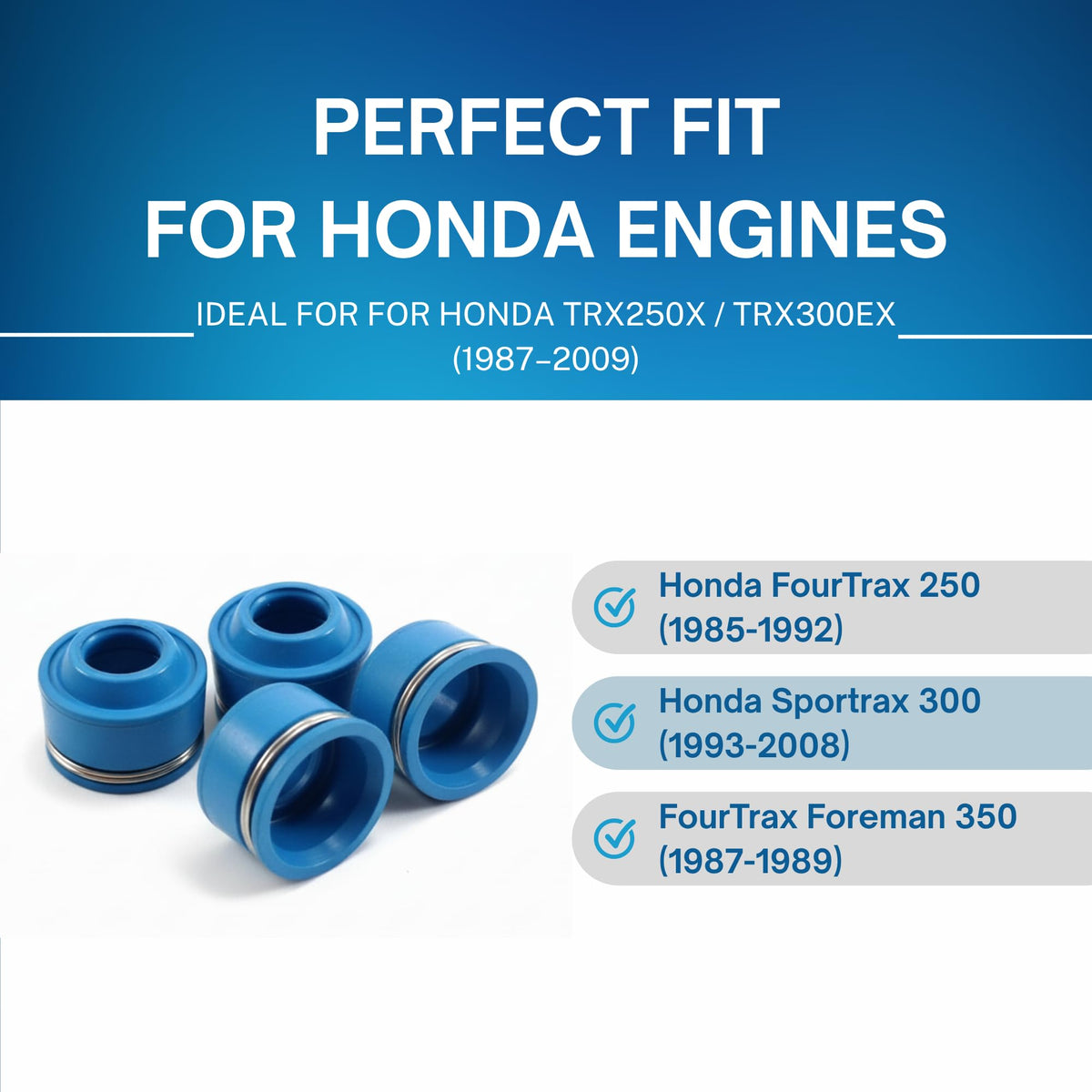 SSI Valve Stem Seal for Honda Engines - 4 Pack Valve Stem Seal Fits