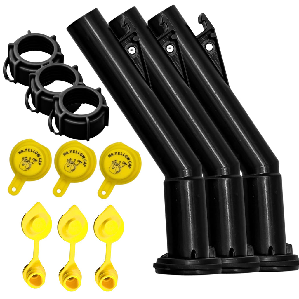 Mr. Yellow Cap 3-Pack, Gas Can Spout Replacement For Old Style Blitz Cans