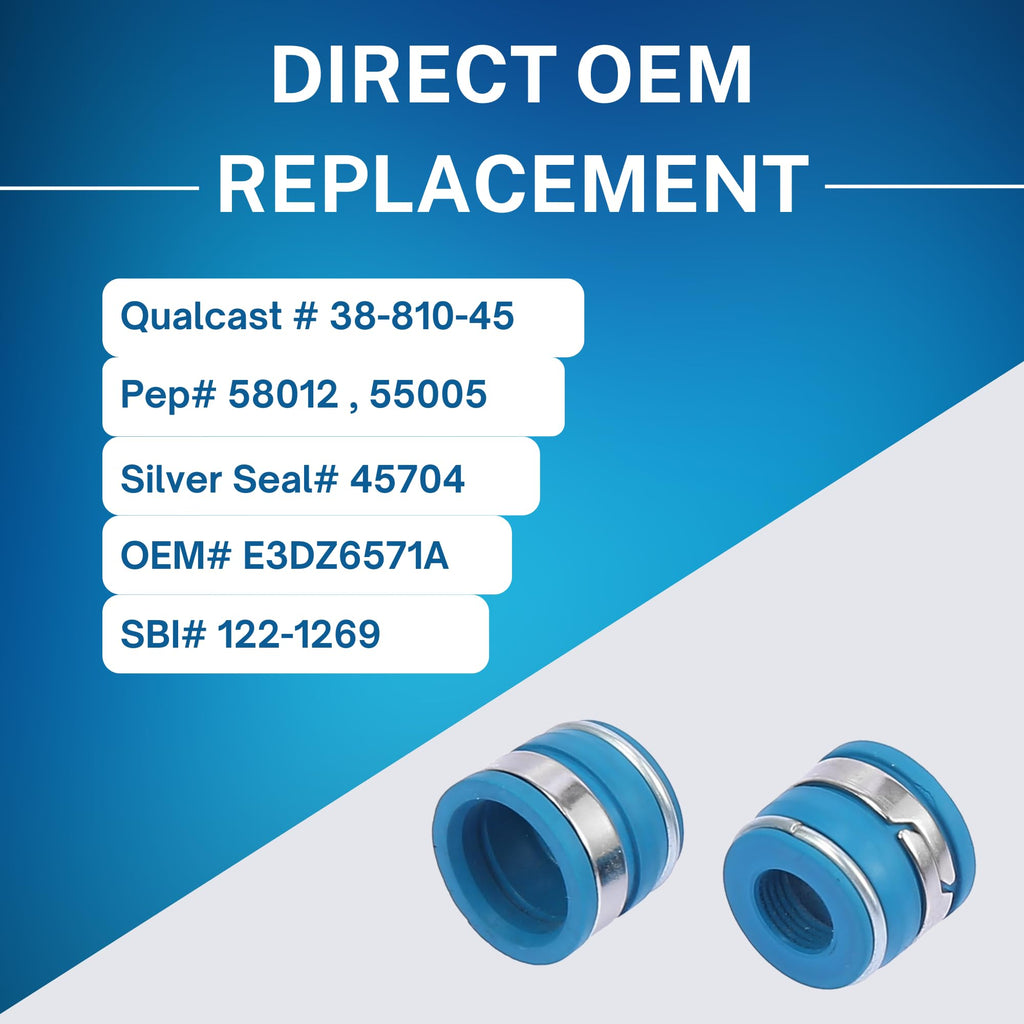 Street Sport Industries Rubber Positive Valve Stem Seal - Fits an 11/32" Valve Stem and a .500" Guide O.D., Valve Seals 
