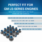 SSI Valve Stem Seal - 16pcs Top Hat ValveStemSeal For GM LS1 LS3 LS6 - 313"
