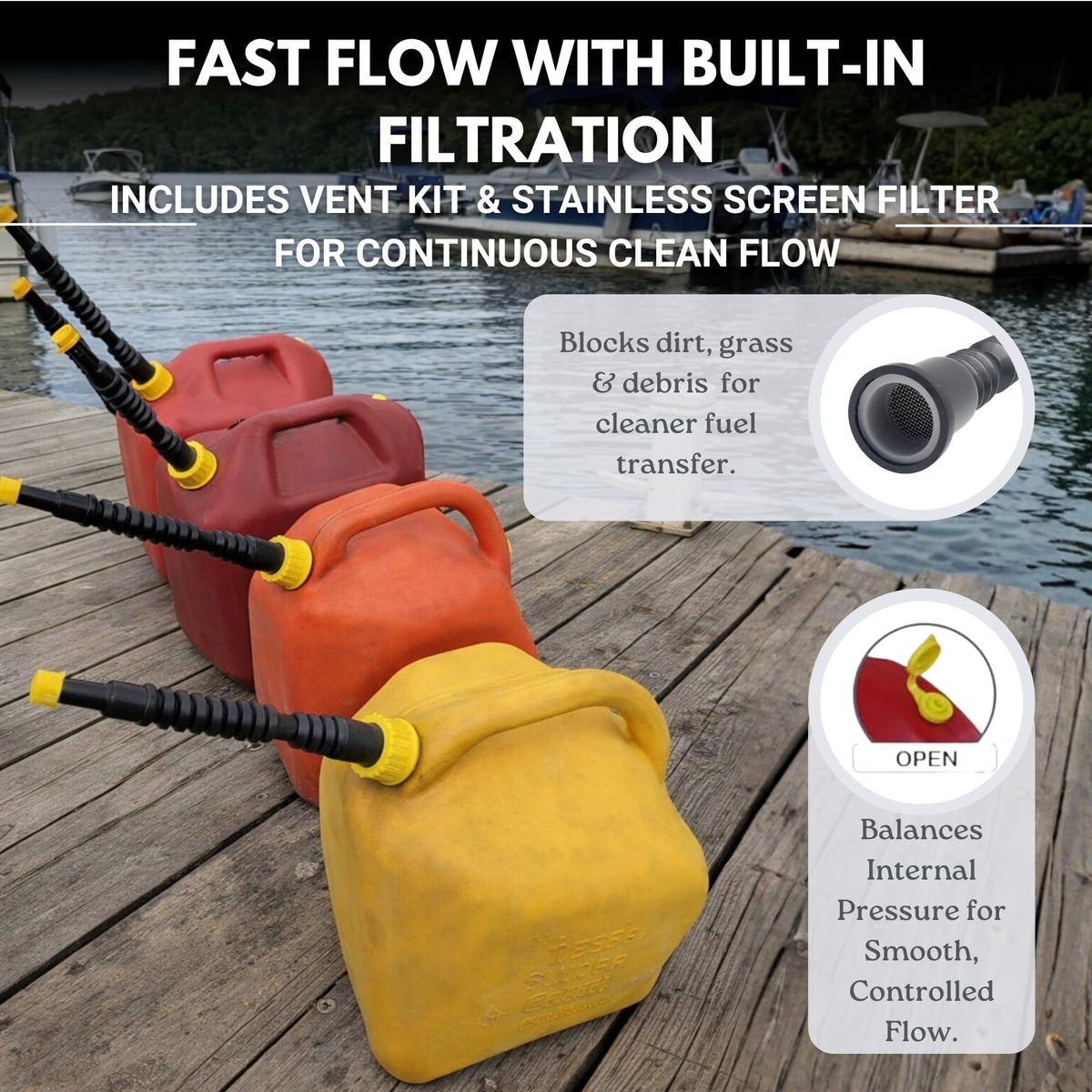 Gas Can Spout Replacement Kit - Universal Fit