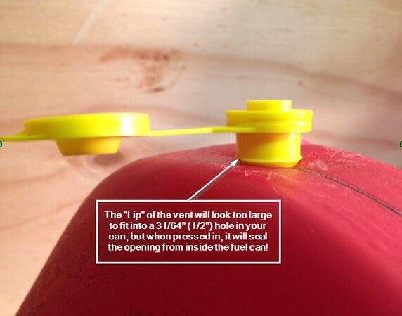 Mr. Yellow Cap Yellow Gas Can Vent Caps - Replacement Vents for Plastic & Metal Gas Cans (Blitz, Wedco, Scepter, Midwest)