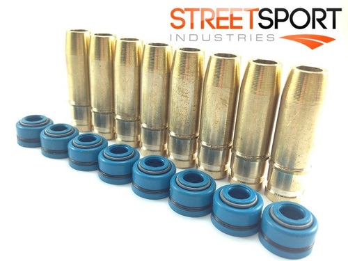 Kawasaki KZ900 KZ1000 (8) Bronze Guides + (8) Viton Ventil Dichtungen - 16 Pcs
