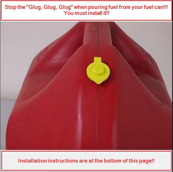 Mr. Yellow Cap Yellow Gas Can Vent Caps - Replacement Vents for Plastic & Metal Gas Cans (Blitz, Wedco, Scepter, Midwest)