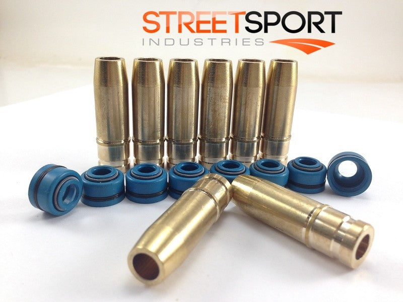 Kawasaki KZ900 KZ1000 (8) Bronze Guides + (8) Viton Ventil Dichtungen - 16 Pcs