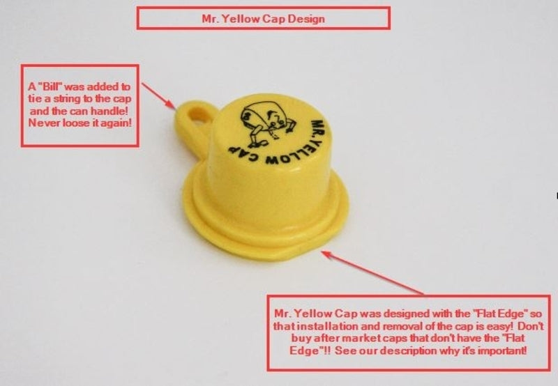 Mr. Yellow Cap BLITZ Yellow Spout Caps with FREE Vent - Fits Spouts #900302 900092 900094
