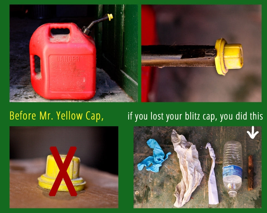 Mr. Yellow Cap BLITZ Spout Cap & Vent Cap Combo Packs - 1 Cap, 1 Vent, String & Dot per Pack