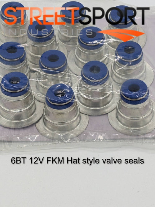6BT 12V FKM hat style valve seals - ALL YEARS 89-98 - Set of 12 NEW!!