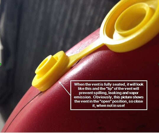Mr. Yellow Cap Yellow Gas Can Vent Caps - Replacement Vents for Plastic & Metal Gas Cans (Blitz, Wedco, Scepter, Midwest)